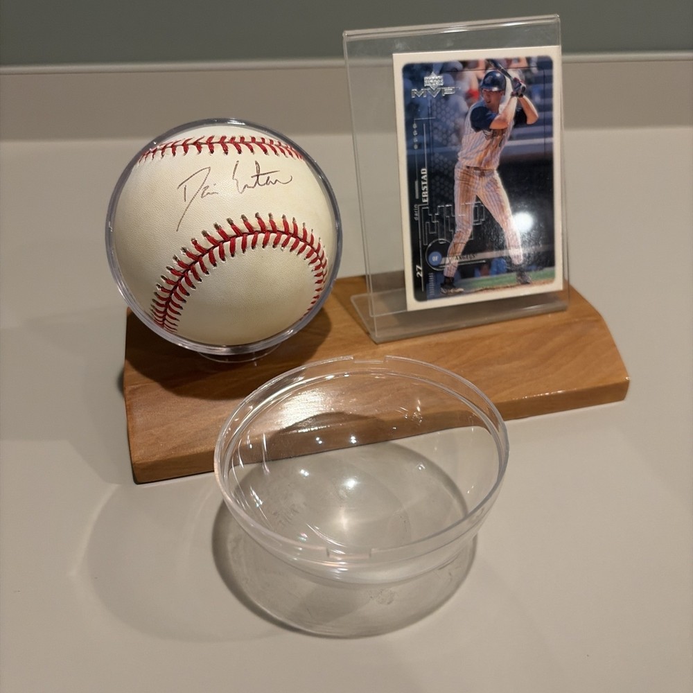 Darin Erstad Signed Autographed Baseball MLB with Upper Deck Card