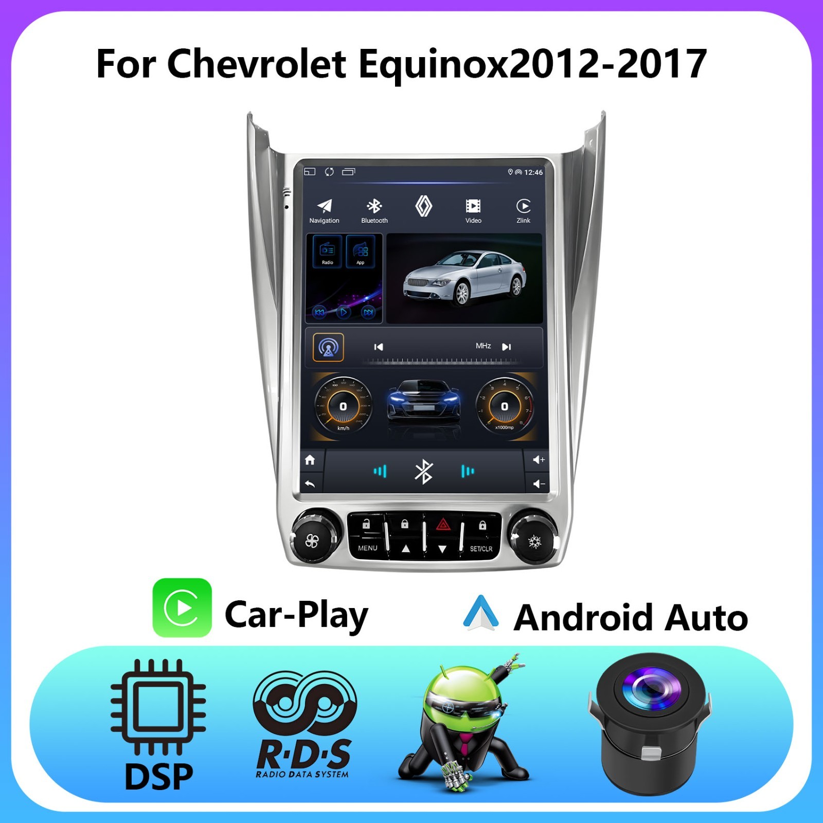 9.7" Car Radio Fits Chevrolet Equinox 2010- 2017 GPS Navi Player Stereo Android