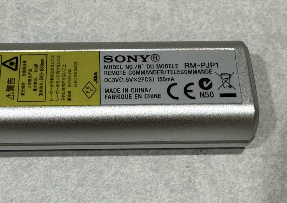 Genuine Original Sony RM-PJP1 Projector Presentation Laser Remote Controller