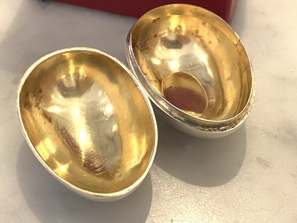 Cartier Sterling Silver Pillbox. Egg Box