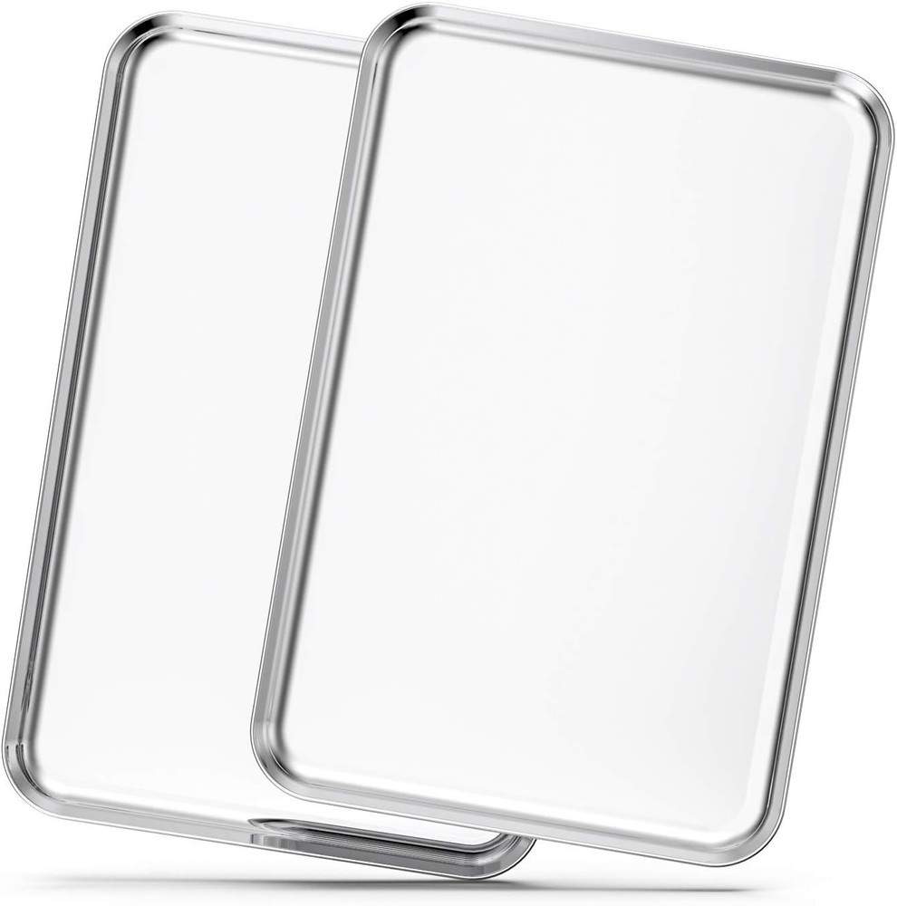 2 Pack Stainless Steel Cookie Sheet Large Big Half Baking Oven Pan Bakeware 20"