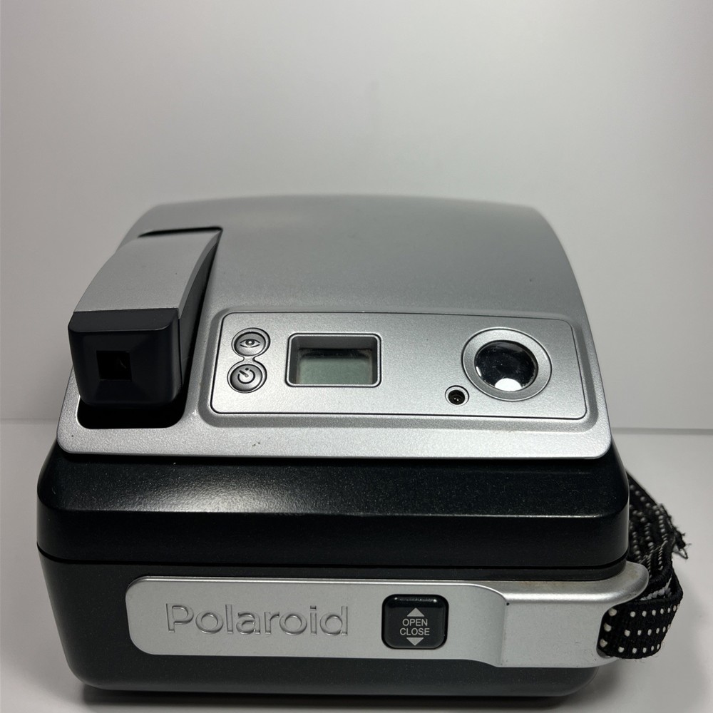 Polaroid One 600 Silver Classic Instant Film Folding Camera w/ Strap UnTested