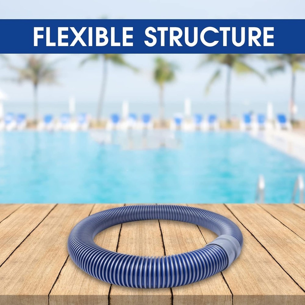 Durable 8-Piece Vacuum Hose Set - 1.5" Diameter, Ideal for Easy Pool Maintenance