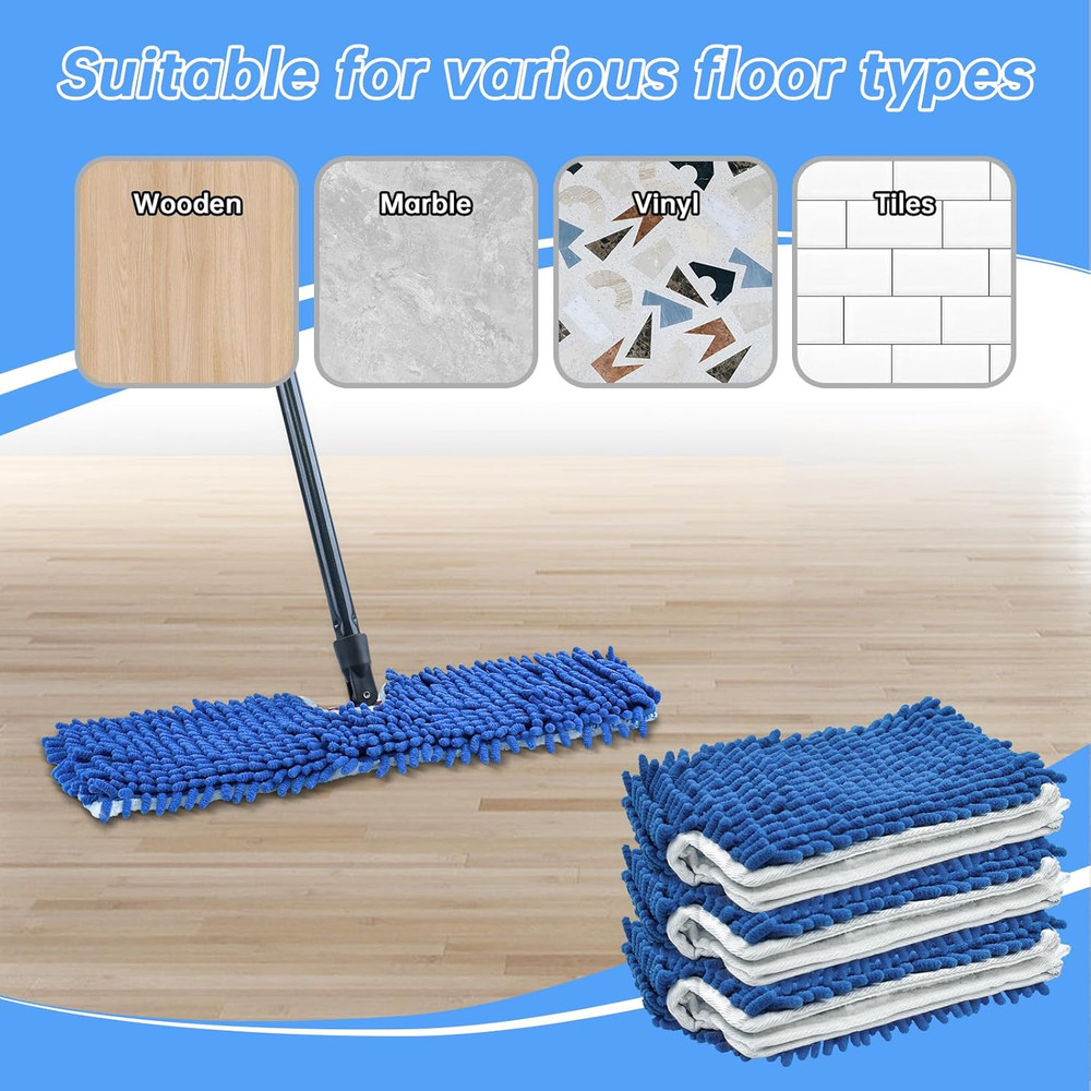 4 Pack Mop Heads Replacements Compatible with O-cedar Dual-Action Flip Mop,Micro