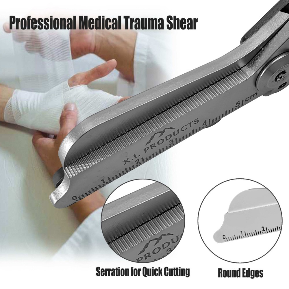 Trauma Shears with Holster – Foldable EMS Trauma Shears for EMTs, Nurses