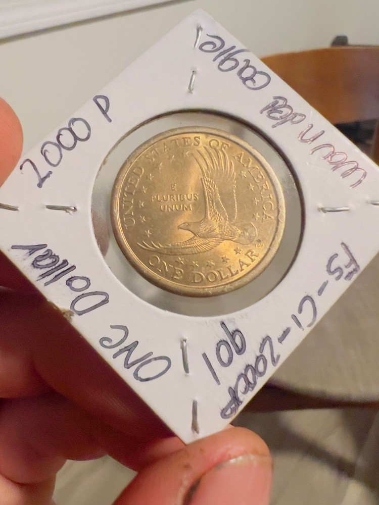 2000 p sacagawea dollar coin wounded eagle in perfect condition
