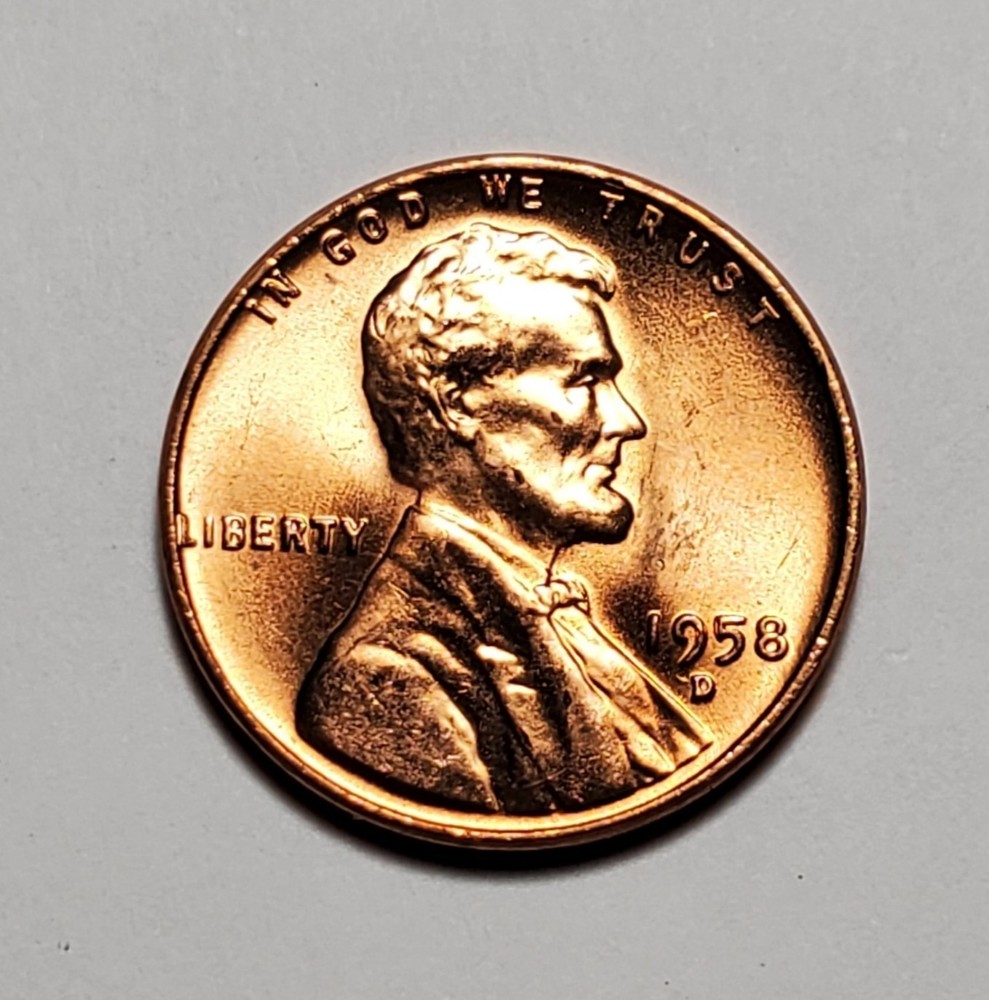 1958 D LINCOLN WHEAT PENNY UNC #C9687