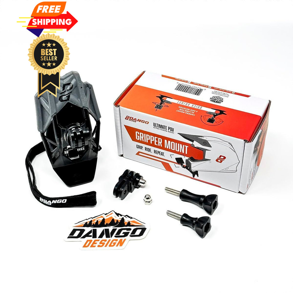 Dango Design Gripper Mount for GoPro/Osmo/Insta360 | Compact, Action Orange
