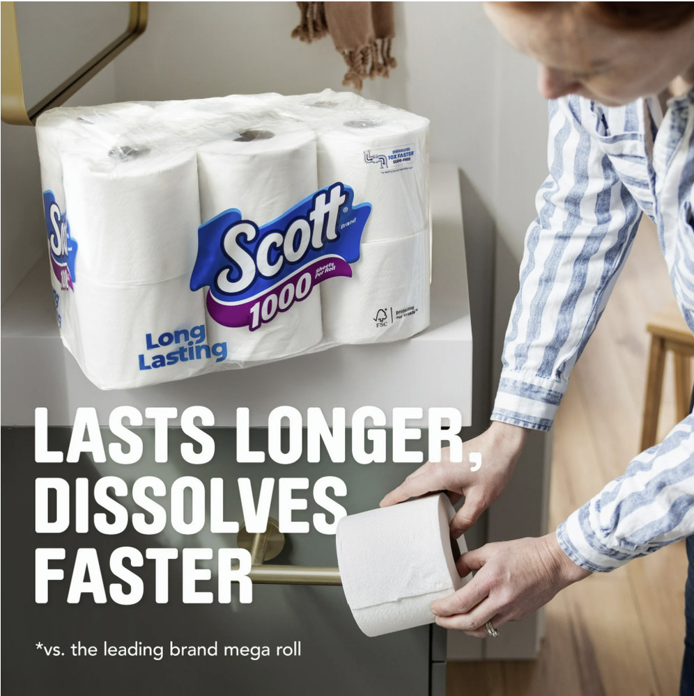 Scott 1000 Toilet Paper 36 Rolls 1000 Sheets Each Bulk Pack