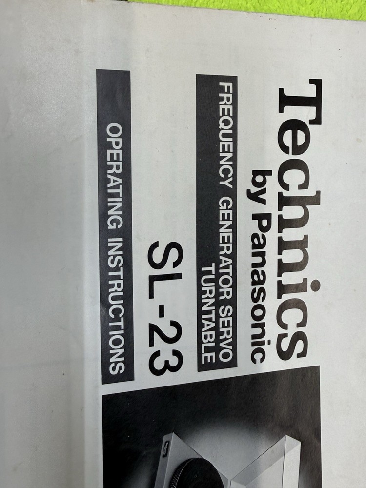 OEM Technics SL-23 OPERATING INSTRUCTIONS MANUAL ONLY MINT 🔥🔥