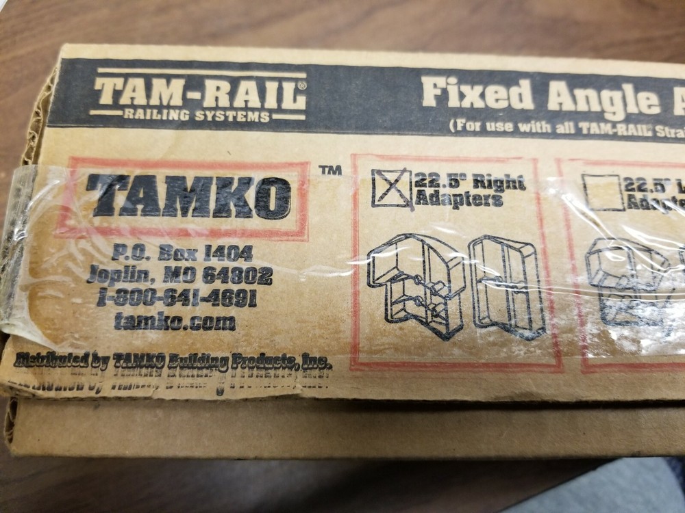 Tamko TAM-RAIL WHITE -22.5 Right Angle Adapter Kit - NIB