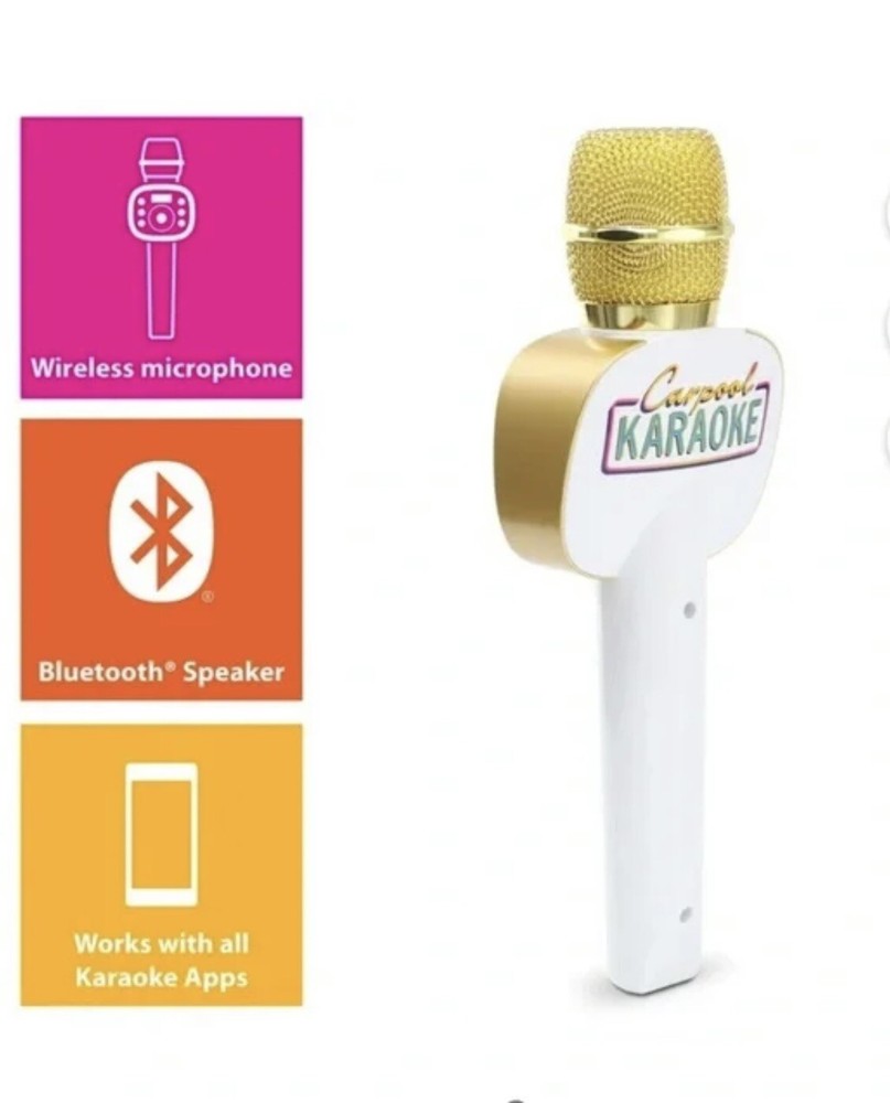 The Singing Machine CPK545 Wireless Bluetooth Microphone Carpool Karaoke Machine