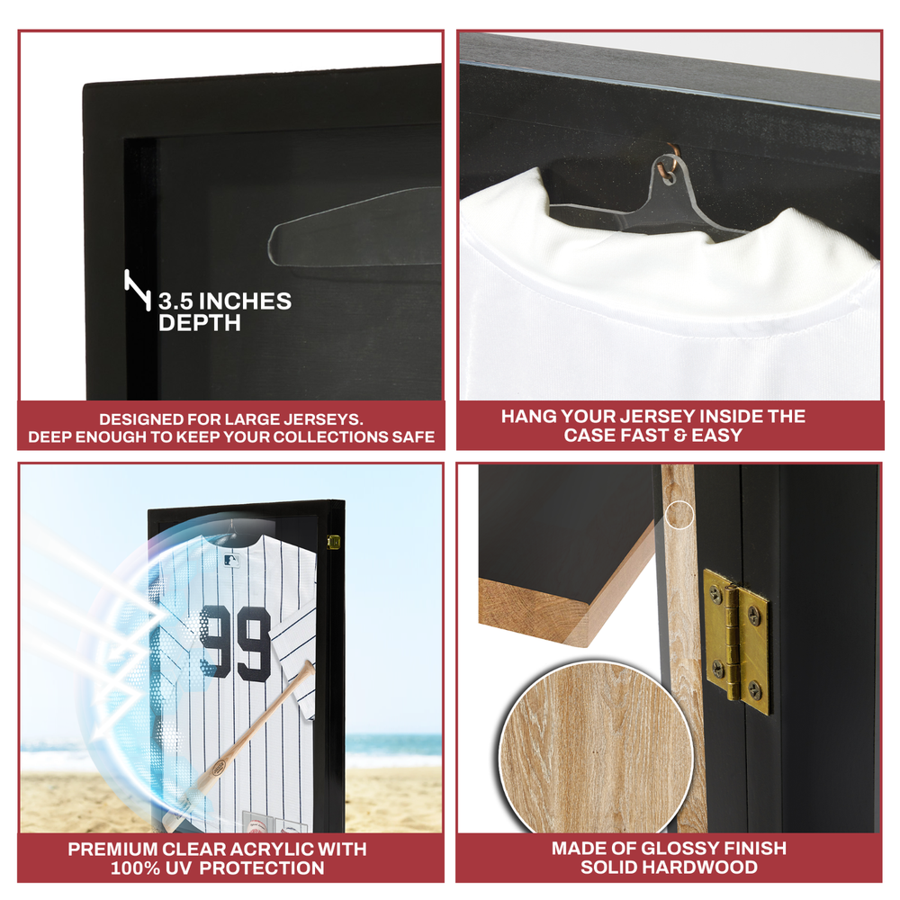 Jersey Display Case / Large Display/ Baseball Display / Bat Display / USA MADE!