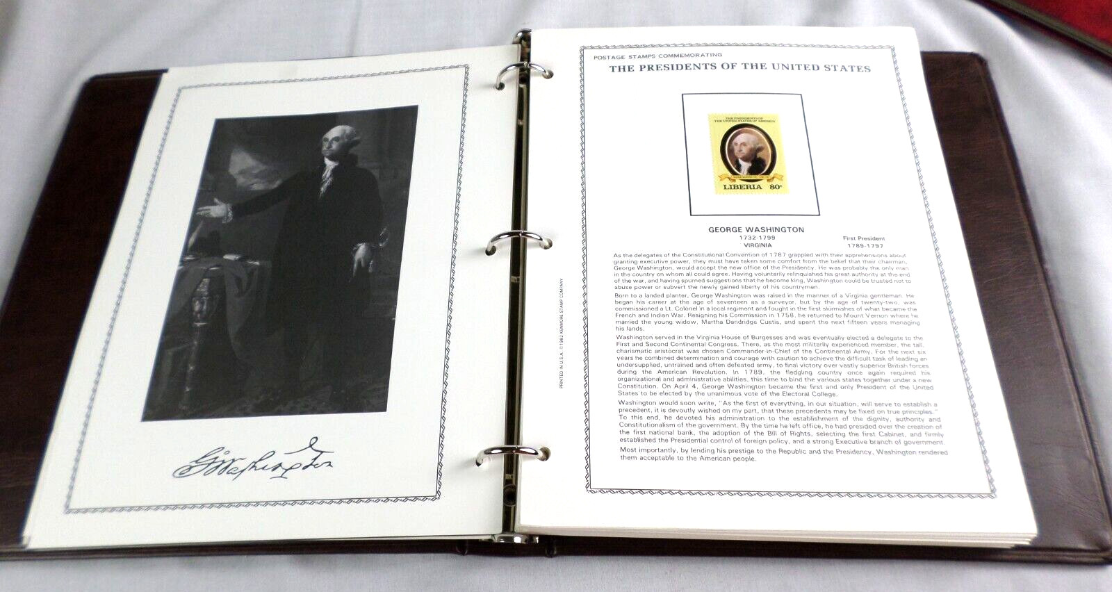 1984 Kenmore "The Presidents of United States" Liberia 39 Stamps &4 Sheets Mint