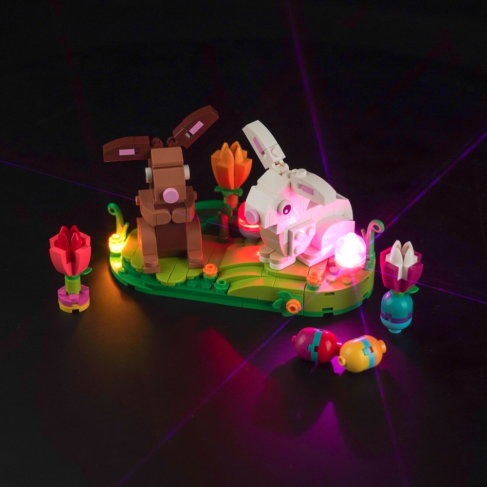 LocoLee LED Light Kit for Lego 40523 Easter Rabbits DIY Creative Lighting Set