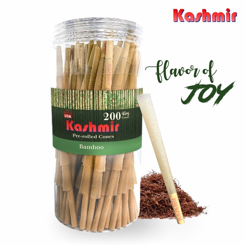 Pre Rolled Cones King Bamboo Rolling Papers Cone Slow Burning 200 Ct by Kashmir
