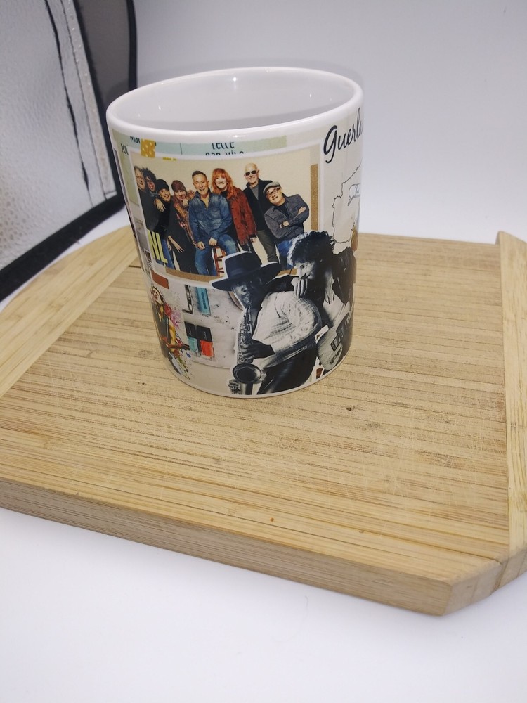 Mug Bruce 11oz-15oz white ceramic and collage