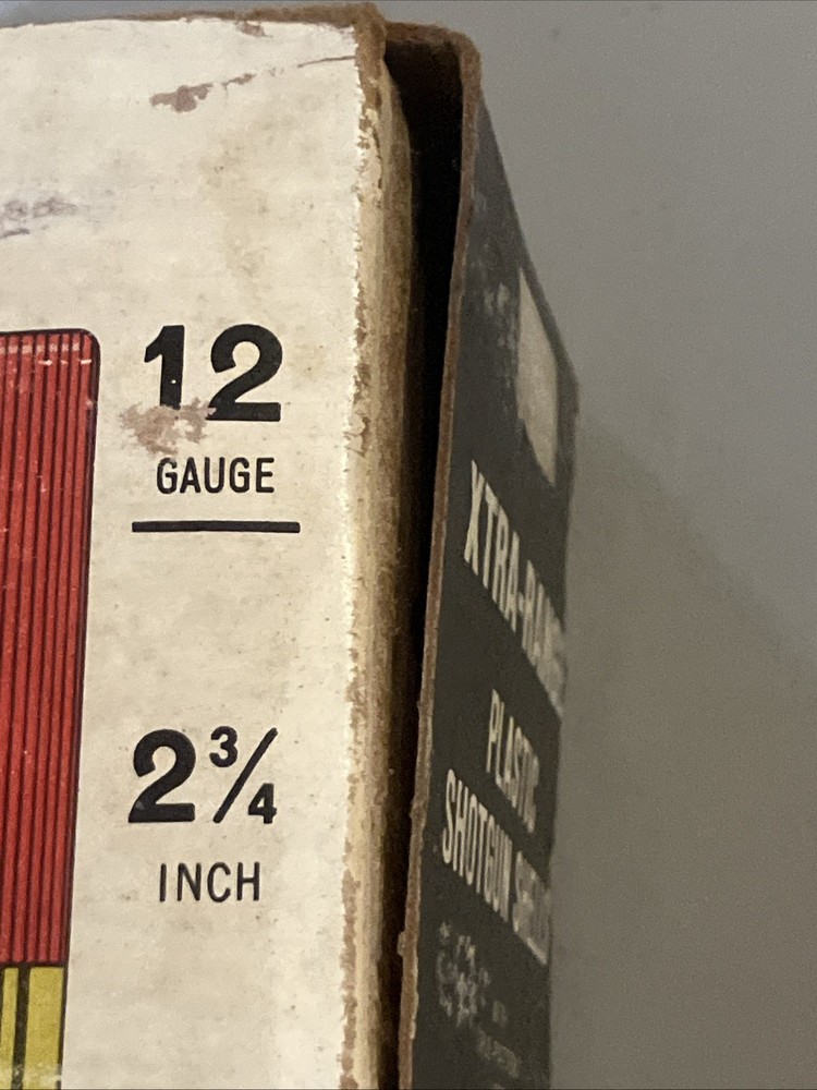 VTG Sears Ted Williams 12 Gauge Shotgun Shell Xtra-Range Box Empty For Decor