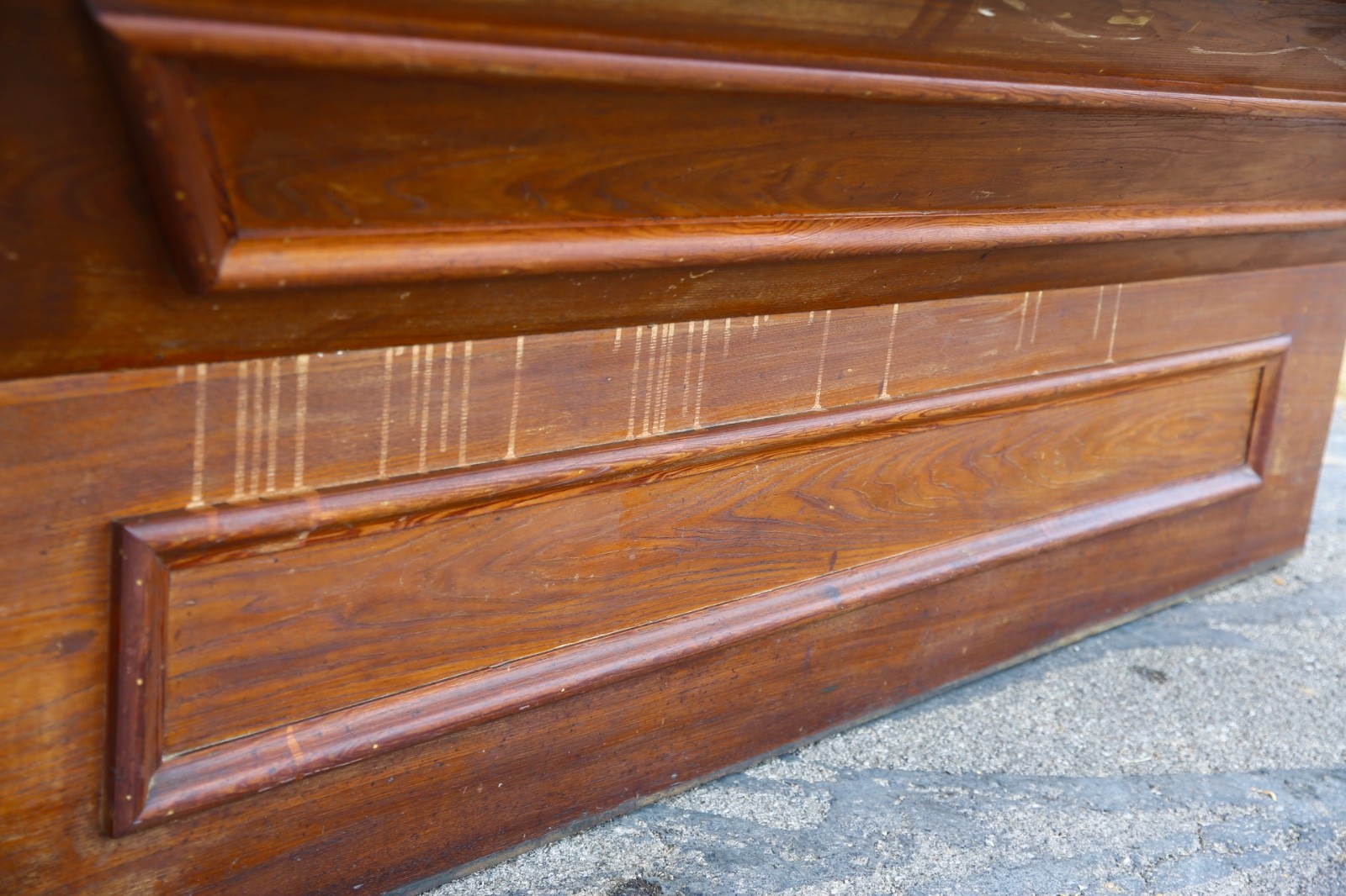 Antique store counter wood bar kitchen island countertop vintage industrial