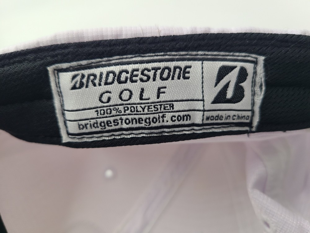 Bridgestone Golf Strapback Adjustable Hat Cap Polyester Men Women White Black