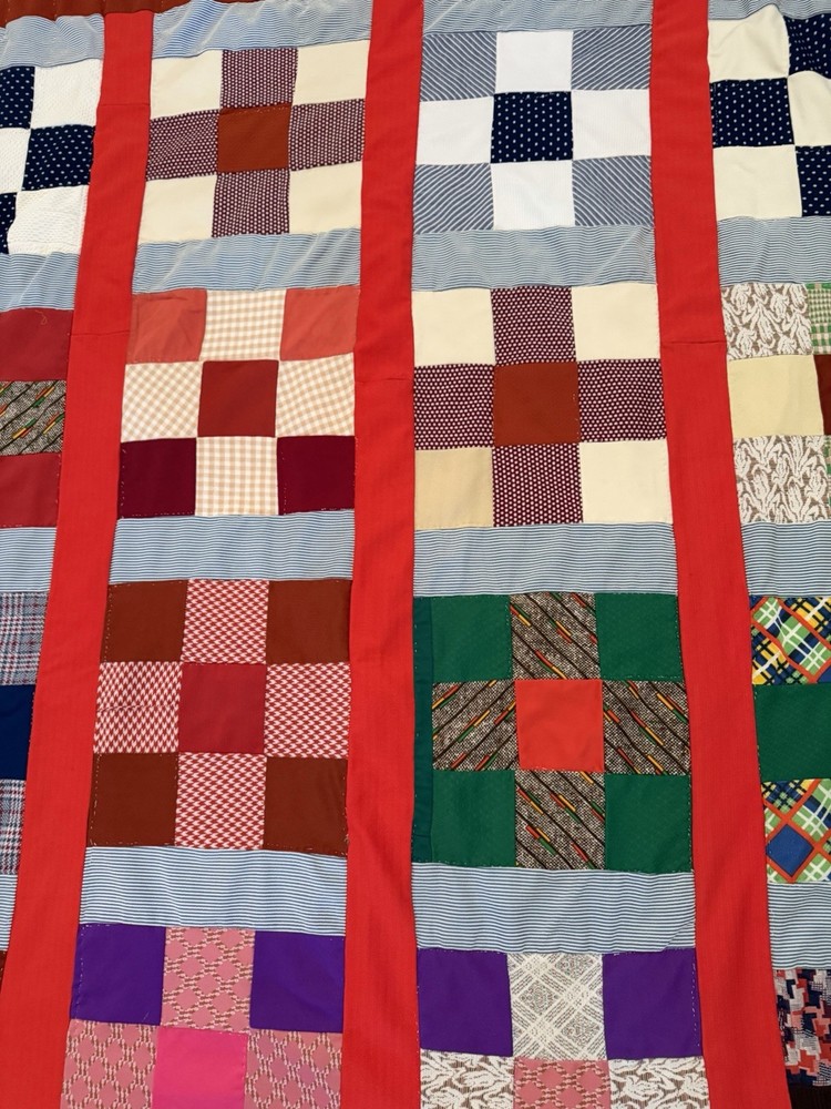Patchwork Vintage Patchwork Quilt 80 X 74 70’s