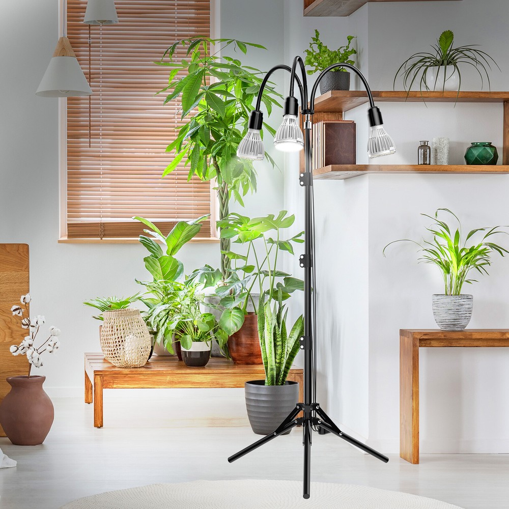 LED Grow Light with Adjustable Tripod Stand Full Spectrum with Replaceable Bulbs