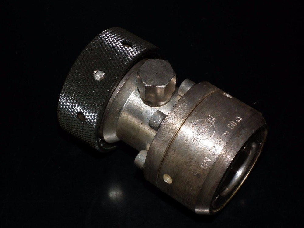 One NOS Spinner 5/8" DIN Male Silver plated coax connector BN 9258 (Flexwell)