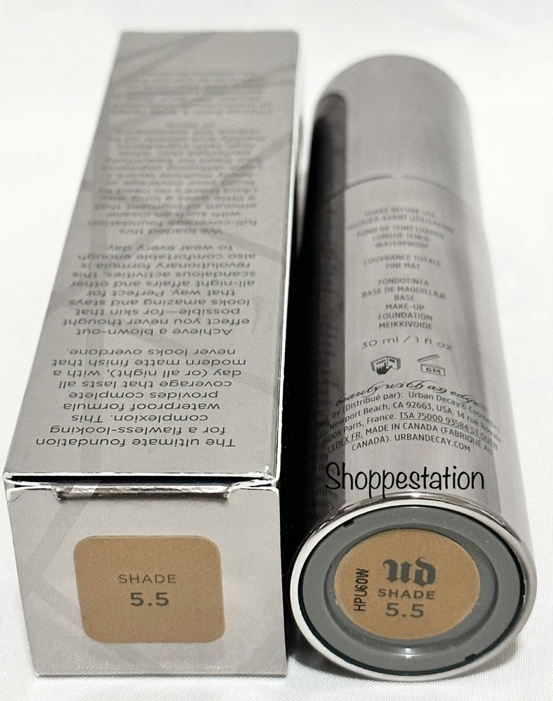 Urban Decay All Nighter Liquid Foundation Full Coverage Waterproof Shade 5.5