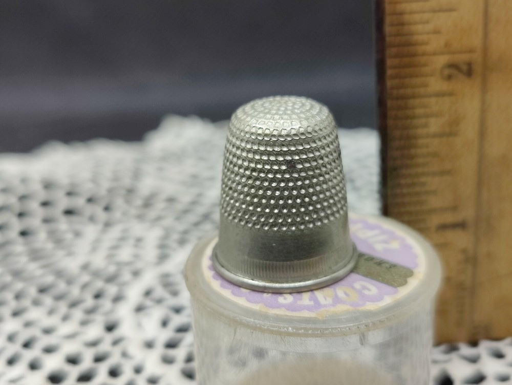 Sewing Thimble. Solid Nickel Silver.