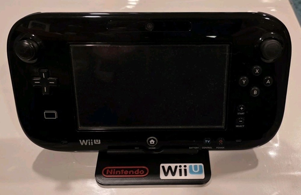 3D Printed Nintendo Wii U Game Pad Controller Display Stand Black