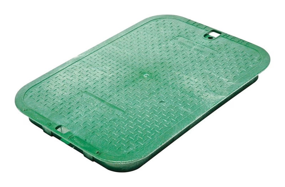 NDS Valve Box Cover 14.9x2in Rectangular Green 117C