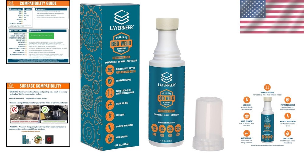 3D Printer Bed Weld Adhesive - Reduces Warping