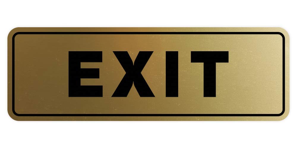 Standard Exit Wall or Door Sign | Durable Plastic and Easy Installation | Dou...