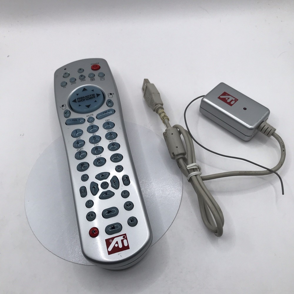 ATI Remote Wonder Wireless Remote Control USB Receiver Silver 5000023600