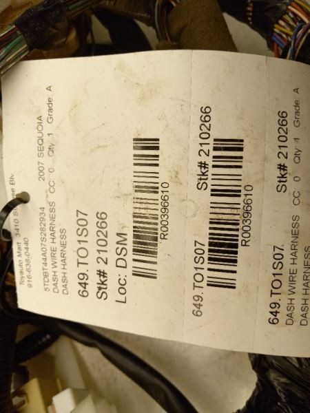 2007 TOYOTA SEQUOIA DASH WIRE HARNESS