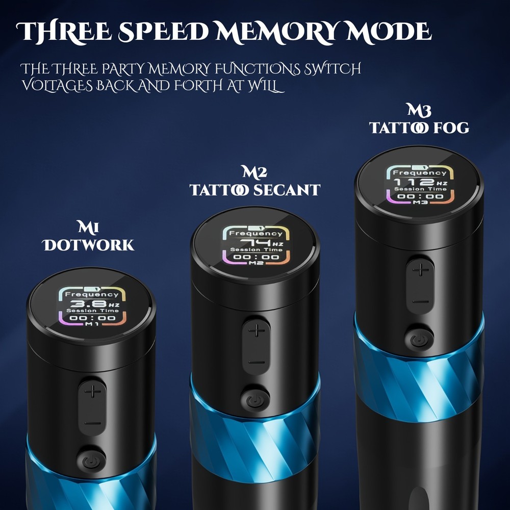 Neebol Wireless Tattoo Machine - Dot Mode & Adjustable Stroke Pro Rotary Pen