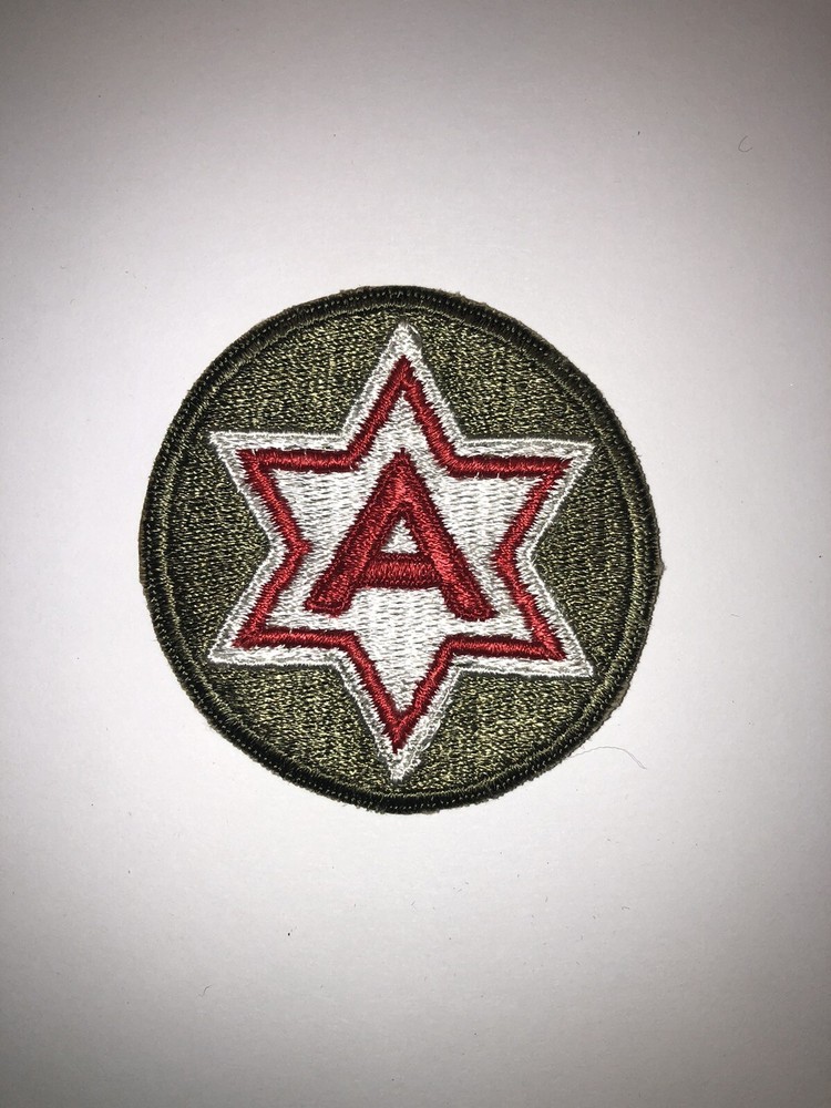 6th / Sixth  Army U.S. Army Patch Insignia - Vintage OD Green