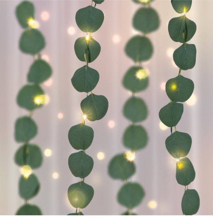 2 Boxes LED Eucalyptus Vine Curtain String Lights, 66 LEDs, West & Arrow, NIB