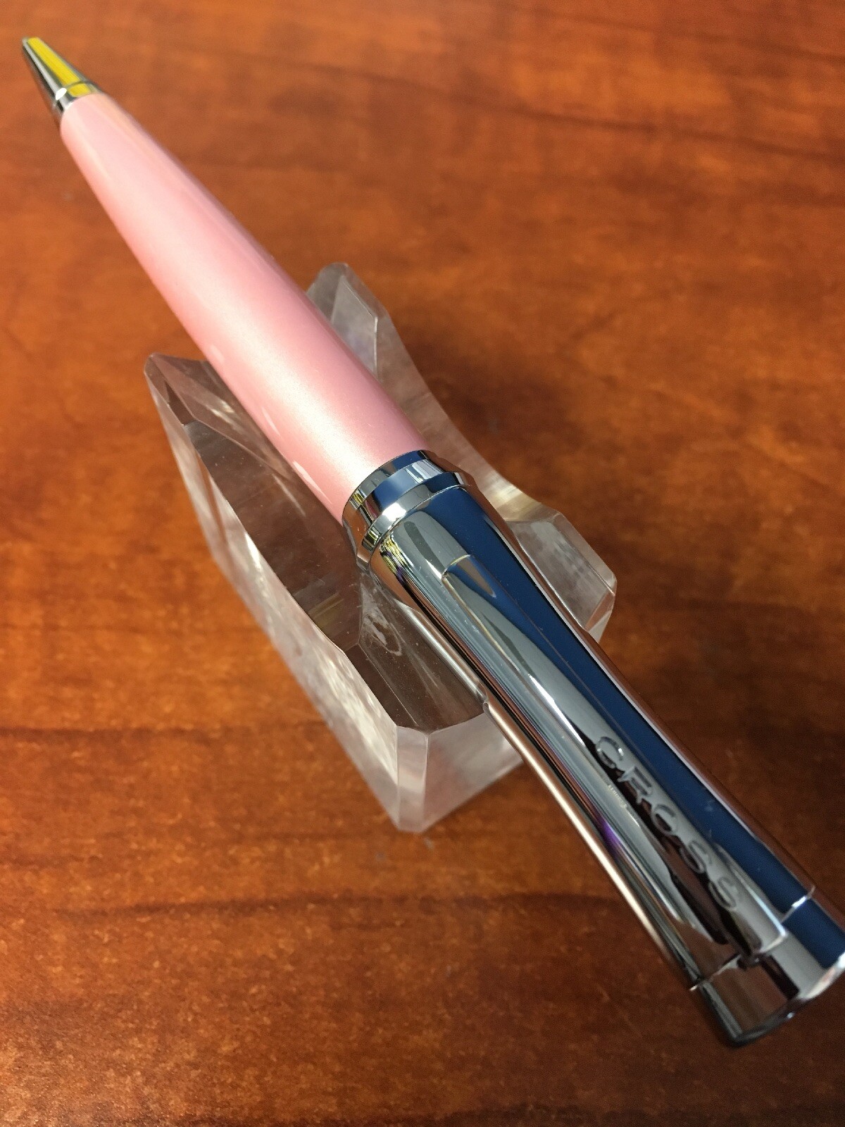 Cross Parasol Chrome and Pink Twist Ballpoint Pen -- DAMAGED PACKAGING