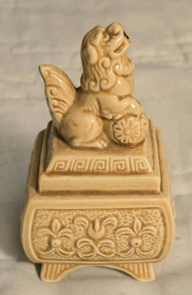 Vintage Ceramic Foo Dog Incense Burner