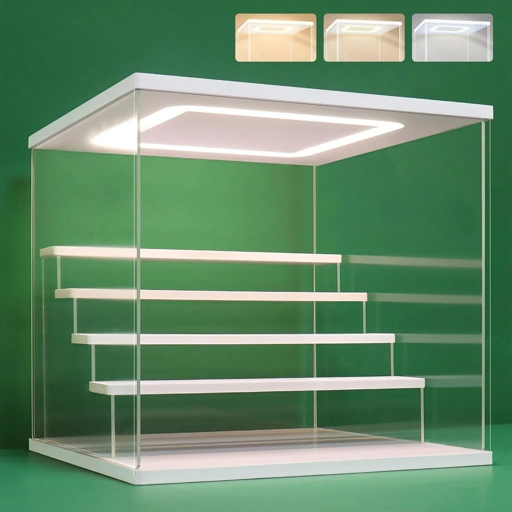 Dustproof Acrylic Showcase Organizer - LED Light 5Tier