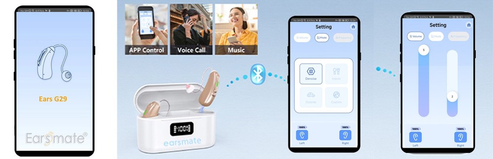 Hearing Aids Hearing Amplifiers Wireless Bluetooth Sound Amplifier With APP