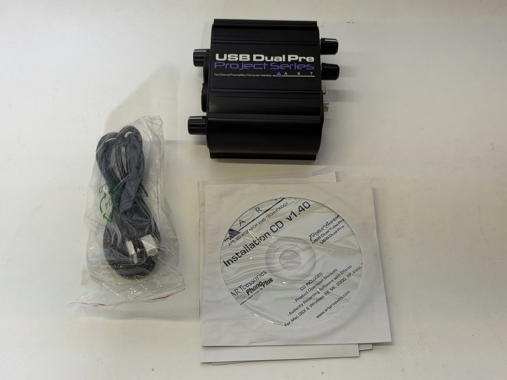 ART USB Dual Pre Project Series 2-Channel Preamp w/ Software & USB Cable