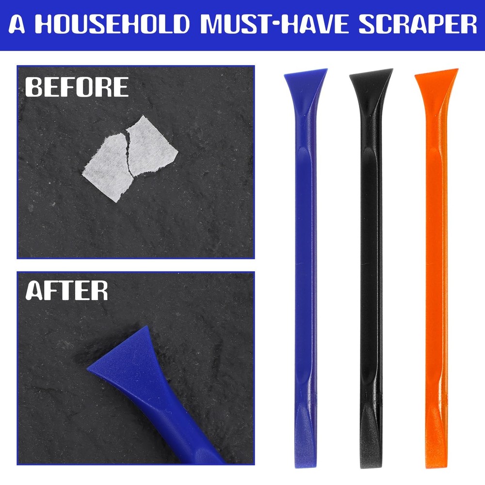 12 PCS Plastic Scraper Non Scratch Scrapers Cleaning Tool MultiPurpose Label ...