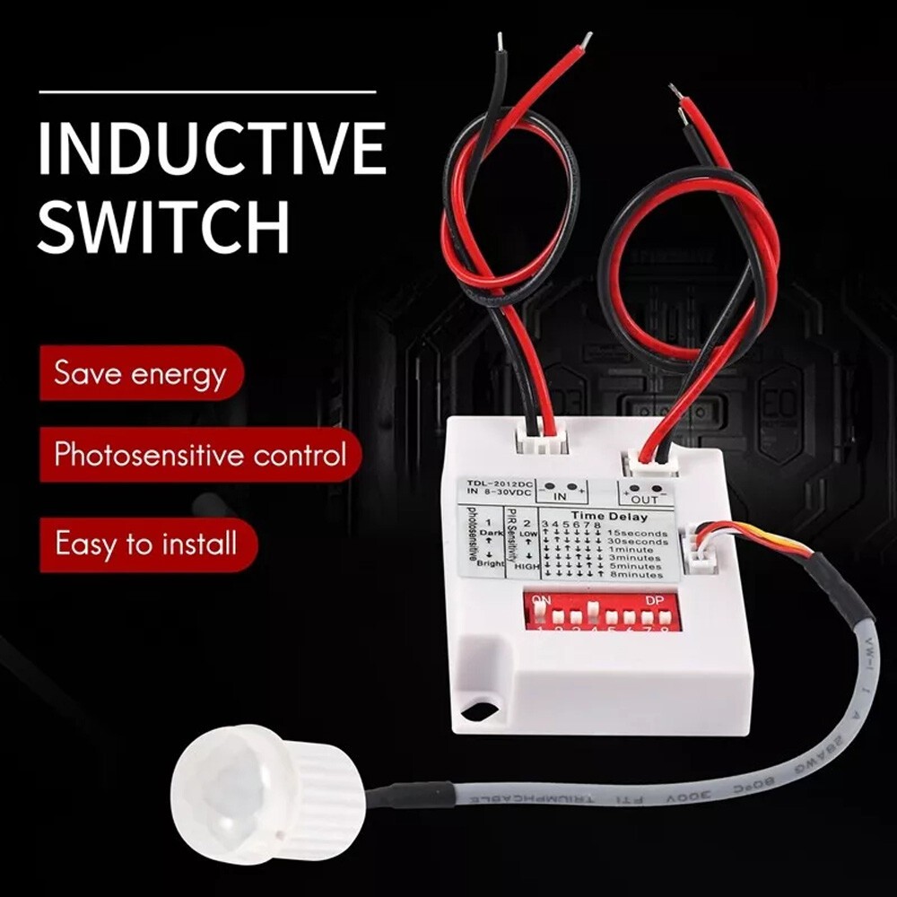 12V 24V PIR Motion Sensor Switch IR Infrared Human Induction Time