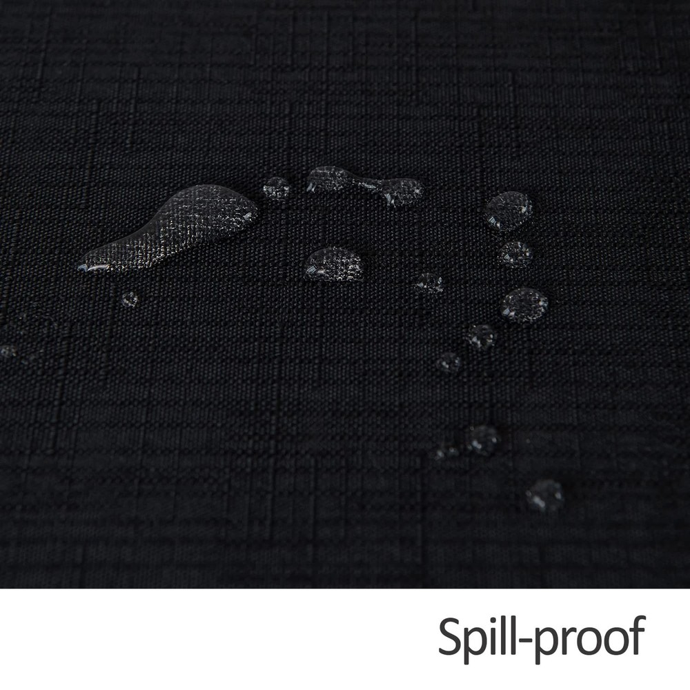 maxmill Faux Linen Textured Rectangle 84" x 60" (Rectangular), Black