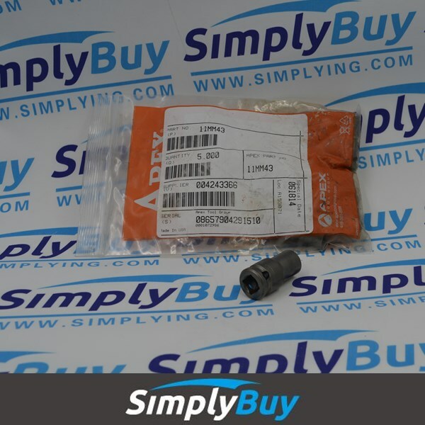 11MM43 Apex 11mm Metric Thin Wall Standard Socket, 3/8'' Square Drive