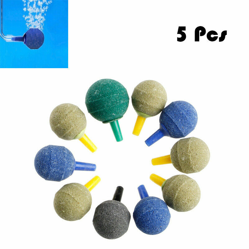 5x 2cm Fish Tank Aerator Mineral Bubble Release Aquarium Air Stone Diffuser YM0
