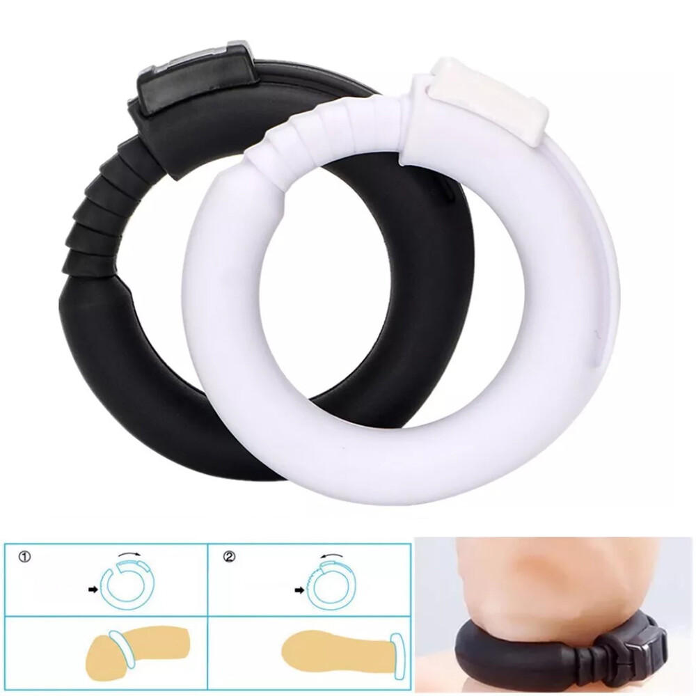 Male Adjustable Silicone Penis Cock Ring Enhancer Prolonging Delay Ejaculation