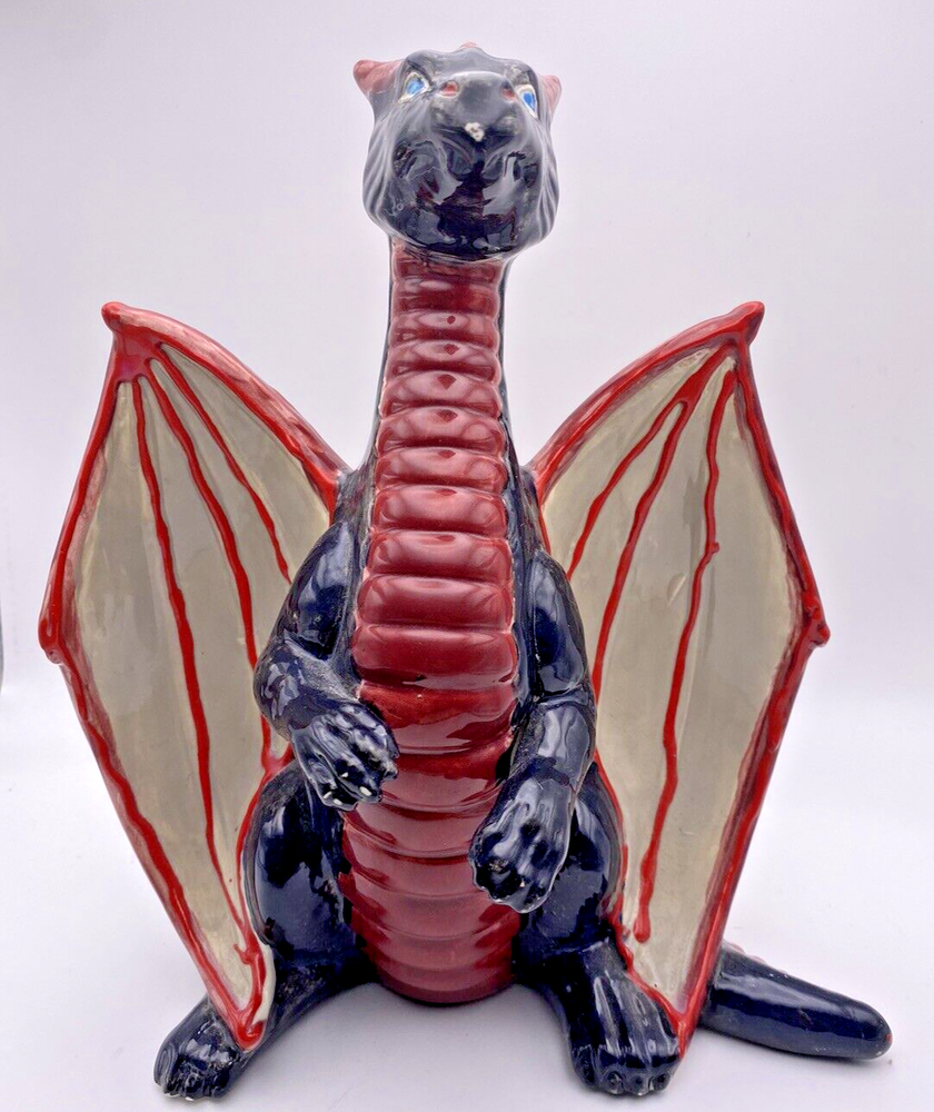 Dragon Bank Bisque Hand Painted Mythological Fantasy Creature